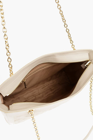 LOVE Gesteppte Schultertasche aus Kunstleder mit goldenem Logo