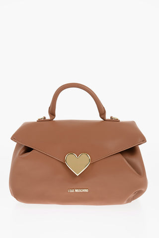 LOVE Faux Leather ECO-FRIENDLY GRACIOUS Shoulder Bag with Metal Heart