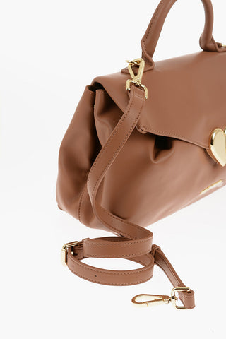 LOVE Faux Leather ECO-FRIENDLY GRACIOUS Shoulder Bag with Metal Heart