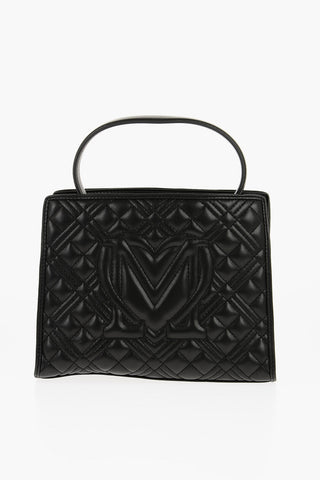 LOVE Gesteppte Tasche aus Kunstleder mit abnehmbarem Schulterriemen