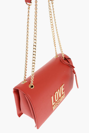 LOVE Eco Leather Shoulder Bag with Gold Details