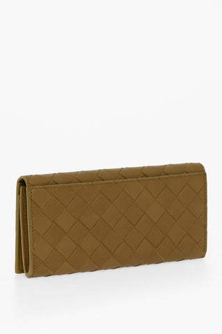 Portafoglio Bifold in Pelle Intrecciata