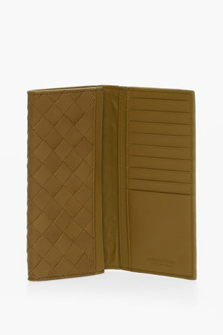 Portafoglio Bifold in Pelle Intrecciata