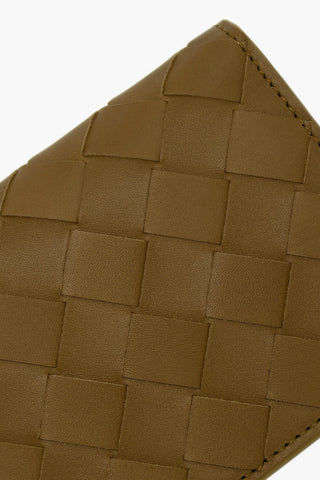 Portafoglio Bifold in Pelle Intrecciata