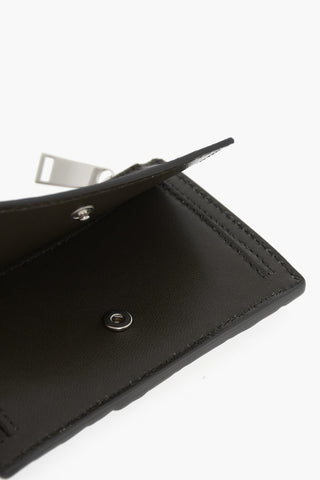 Portacarte in Pelle Intrecciata con Zip