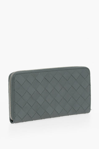 Portafoglio Lungo in Pelle Intrecciata