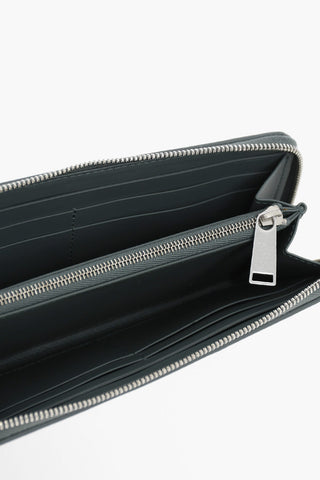 Portafoglio Lungo in Pelle Intrecciata