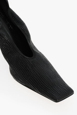 Squared Toe SHARPEI Crunch Leather Pumps 8,5cm