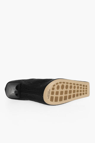 Squared Toe SHARPEI Crunch Leather Pumps 8,5cm