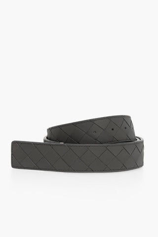Woven Leather Belt with Clip Closure