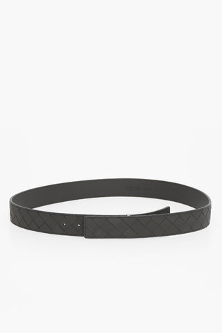 Woven Leather Belt with Clip Closure