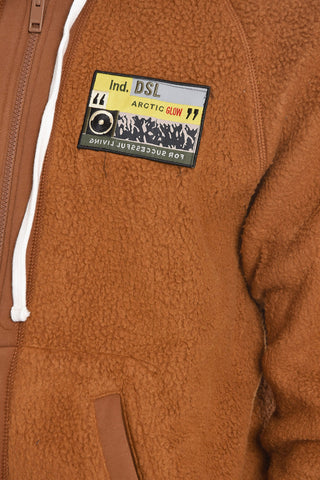 S-RUMMES Fleece Hoodie Sweatshirt with Logo Patch
