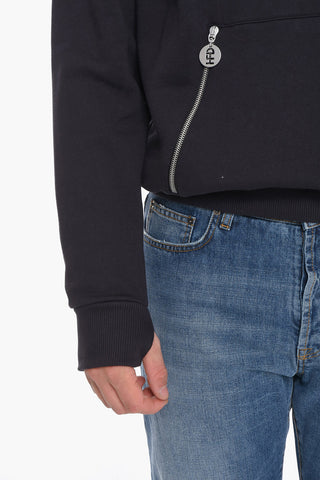 Fleeced Cotton UNISEX Hoodie with Contrasting Print