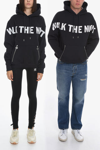 Fleeced Cotton UNISEX Hoodie with Contrasting Print