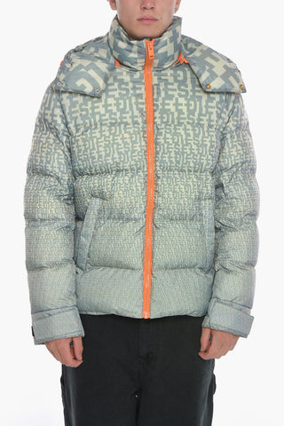W-STEP Logoed Puffer jacket with Removable Hood