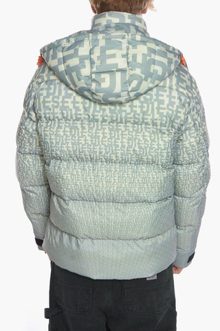 W-STEP Logoed Puffer jacket with Removable Hood