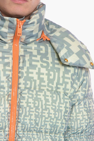 W-STEP Logoed Puffer jacket with Removable Hood