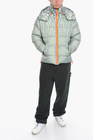 W-STEP Logoed Puffer jacket with Removable Hood