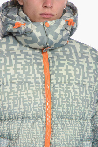 W-STEP Logoed Puffer jacket with Removable Hood