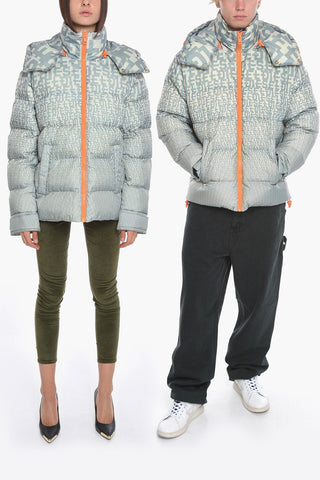 W-STEP Logoed Puffer jacket with Removable Hood