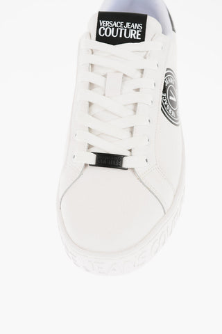 JEANS COUTURE Textured Leather COURT 88 Low Top Sneakers with Contrasting Details