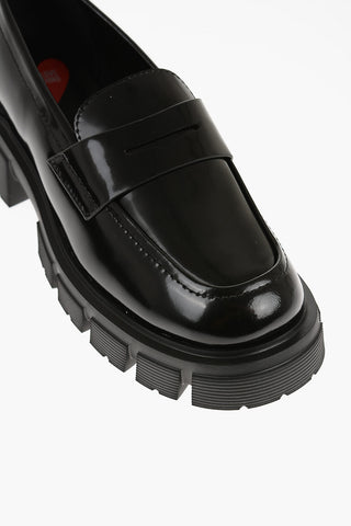 LOVE Patent Leather TASSEL50 Loafers with Chunky Sole 5cm
