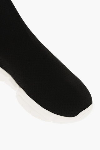 LOVE Solid Color RUNNING35 Sock Sneakers with Contrasting Sole 4.5cm