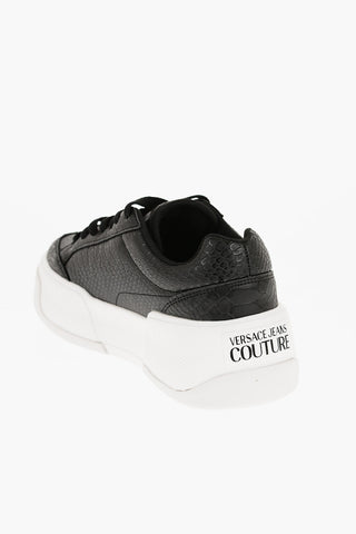 JEANS COUTURE Python Effect Faux Leather RAVEWING Sneakers with Platform 5.5cm