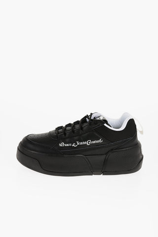 JEANS COUTURE Sneakers Basse RAVEWING in Pelle e Tessuto con Platform 6cm