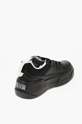 JEANS COUTURE Sneakers Basse RAVEWING in Pelle e Tessuto con Platform 6cm
