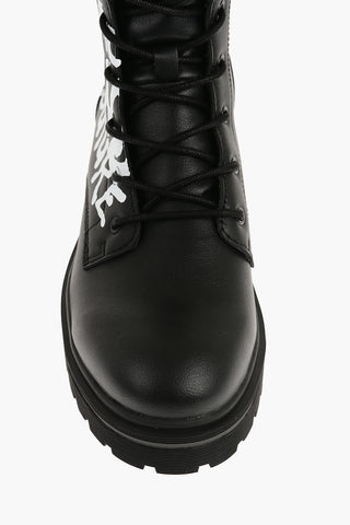 JEANS COUTURE 가죽 워커 SYRIUS 배색 프린트 4cm