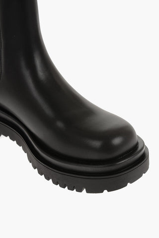 JEANS COUTURE Faux Leather DREW Chelsea Boots with Contrasting Logo