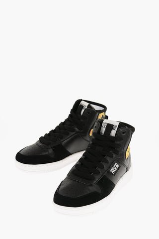 JEANS COUTURE High-Top-Sneaker MEYSSA aus Leder und Textil mit barockem Motivdetail