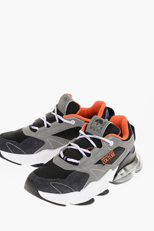 JEANS COUTURE Fabric Sneakers NOMO with Leather Trims and Air Bubble Sole