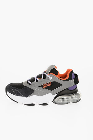 JEANS COUTURE Fabric Sneakers NOMO with Leather Trims and Air Bubble Sole