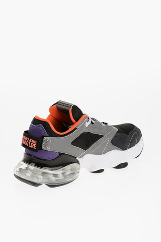 JEANS COUTURE Fabric Sneakers NOMO with Leather Trims and Air Bubble Sole