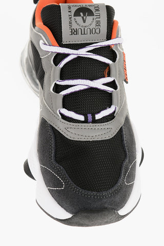 JEANS COUTURE Fabric Sneakers NOMO with Leather Trims and Air Bubble Sole