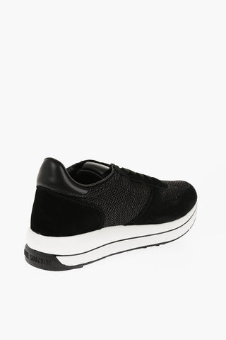 LOVE Sneakers RUN40 in Tessuto e Camoscio con Cuore Dorato