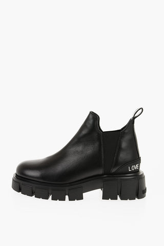 LOVE Leather TASSEL50 Chelsea Boots with Chunky Sole 5cm