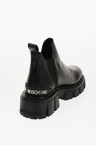 LOVE Leather TASSEL50 Chelsea Boots with Chunky Sole 5cm