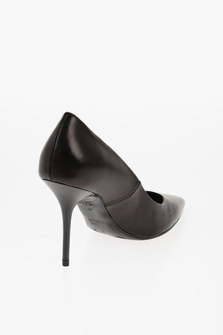 LOVE Leather Pumps with Contrasting Logo Heel 10cm