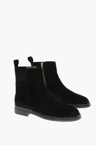 Suede DARCUS Booties with Inner Zip