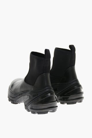 Leather Sock Booties with Vibram Sole