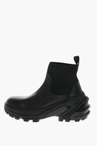 Leather Sock Booties with Vibram Sole