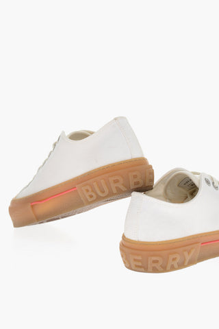 Canvas Lace-up Sneakers with Rubber Toe