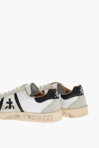 Leather ANDY Sneakers with Logo Patch