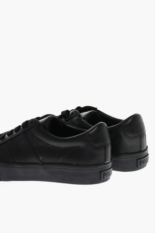 Monocromo Leather Sneakers with Rubber Sole