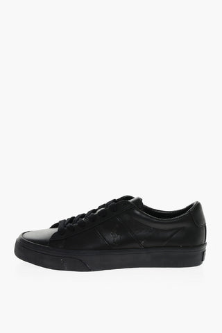 Monocromo Leather Sneakers with Rubber Sole