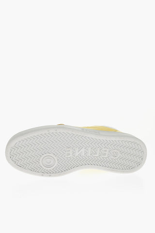 Leather Mid-top Sneakers with Velcro Detail
