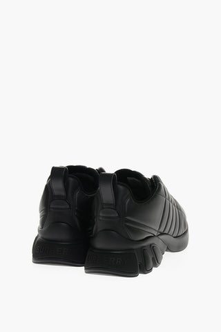 Sneakers Allacciate in Pelle Trapuntata